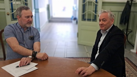 Redaktor Maciej Wilkowski i wiceprzewodniczący Nowej Lewicy Robert Biedroń/fot. Magdalena Gill