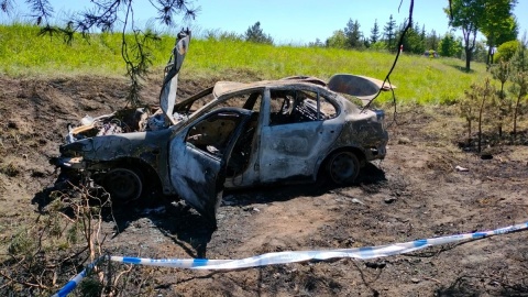 Kobieta uderzyła w sarnę i zakończyła jazdę na drzewie/fot. materiały policji