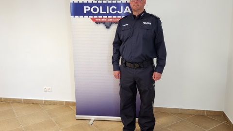Aspirant sztabowy Rafał Makowczyński ruszył kobiecie na pomoc/fot. materiały policji