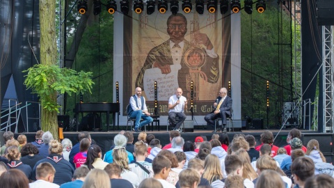 W przestrzeni Europejskiego Centrum Współpracy Młodzieży przy Woli Zamkowej w Toruniu odbył się adresowany do młodych Przystanek JPII „Wiara, kultura, dobro"/fot. Mikołaj Kuras dla UMWKP