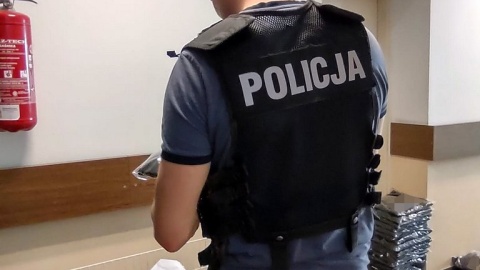 Mężczyzna sprzedawał m.in. podrabiane bluzy, spodnie, t-shirty, bieliznę, koszule różnych marek/fot. KMP w Bydgoszczy