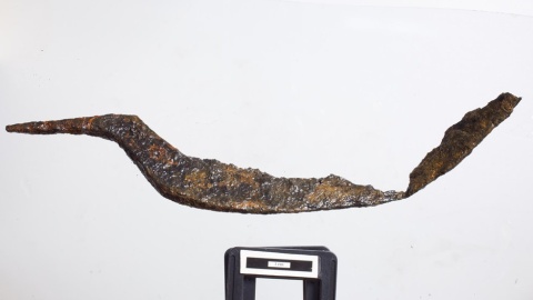 W trakcie badań podwodnych odnaleziono kilkanaście przedmiotów będących dziełem celtyckich kowali/fot. uw.edu.pl, źródło: wydział archeologii UW