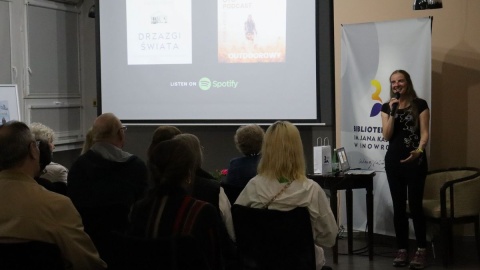 Podróżniczka Kamila Kielar była pierwszym gościem projektu „Górskie opowieści” w Bibliotece Miejskiej im. Kasprowicza w Inowrocławiu/fot. materiały organizatorów