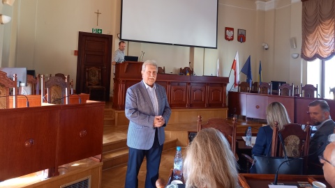 Podczas konferencji naukowej w bydgoskim ratuszu przedstawiono pomysł zbudowania pomnika Ignacego Jana Paderewskiego/fot: Agata Raczek