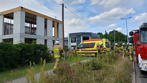 Wypadek na budowie przy ul. Dobrzyńskiej/fot. Bydgoszcz 998
