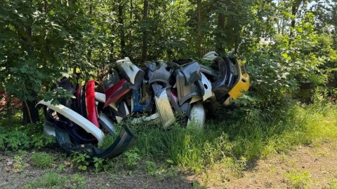 Nielegalne wysypisko odpadów na bydgoskich Glinkach/fot. materiały policji