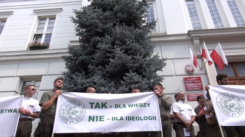 Protest leśników przed UW w Bydgoszczy (fot. jw)