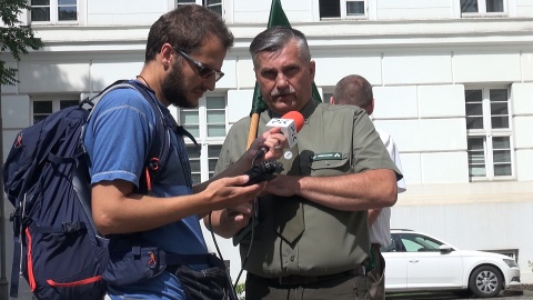 Protest leśników przed UW w Bydgoszczy (fot. jw)