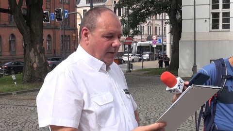 Protest leśników przed UW w Bydgoszczy (fot. jw)