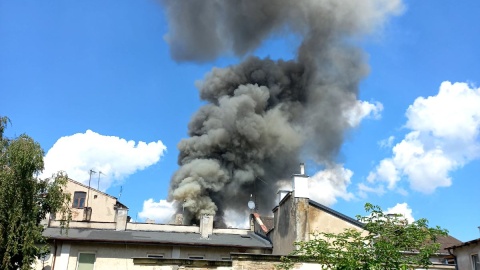 Akcja strażaków przy ul. 3 maja we Włocławku/fot. Marek Ledwosiński