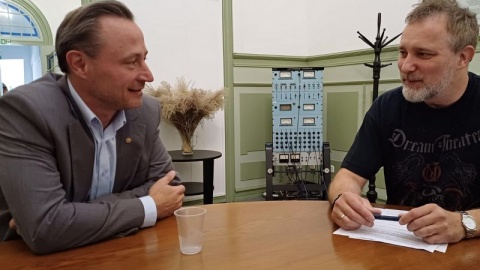 Dr hab. Szymon Różański, prorektor d.s. rozwoju Politechniki Bydgoskiej i redaktor Maciej Wilkowski/fot. Katarzyna Bogucka