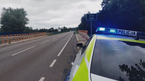 Pijany ojciec został zatrzymany na drodze krajowej nr 55 w miejscowości Świerkocin /fot. materiały policji