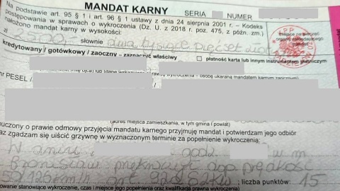 Policjanci z Radziejowa zatrzymali kierowcę, który przekroczył prędkość o 76 km na godzinę/fot. materiały policji