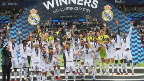 Real po raz szósty zdobył Superpuchar UEFA. Fot: PAP/Piotr Nowak/Leszek Szymański