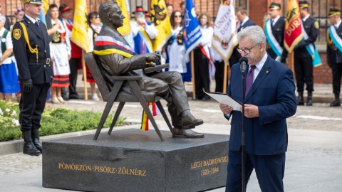 Odsłonięcie pomnika Lecha Bądkowskiego w Gdańsku/fot. Mikołaj Kuras dla UMWKP