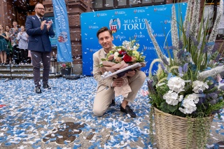 Odsłonił Katarzynkę w Piernikowej Alei Gwiazd. Krystian Pesta spełnił swoje marzenie