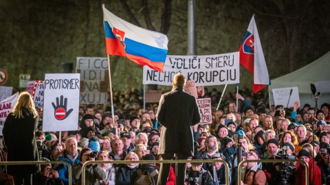 Słowacja: 18 tysięcy osób demonstrowało przeciwko zmianom w prawie karnym [wideo]