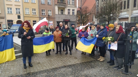 Grudziądz pamięta o Ukrainie. Mieszkańcy wyrazili poparcie podczas manifestacji