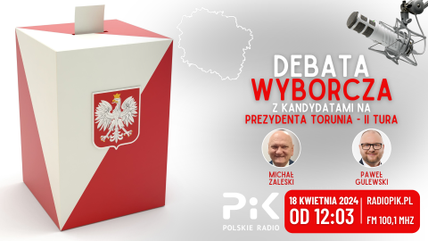 Debata z kandydatami na prezydenta Torunia. Słuchaj w Polskim Radiu PiK [wideo]