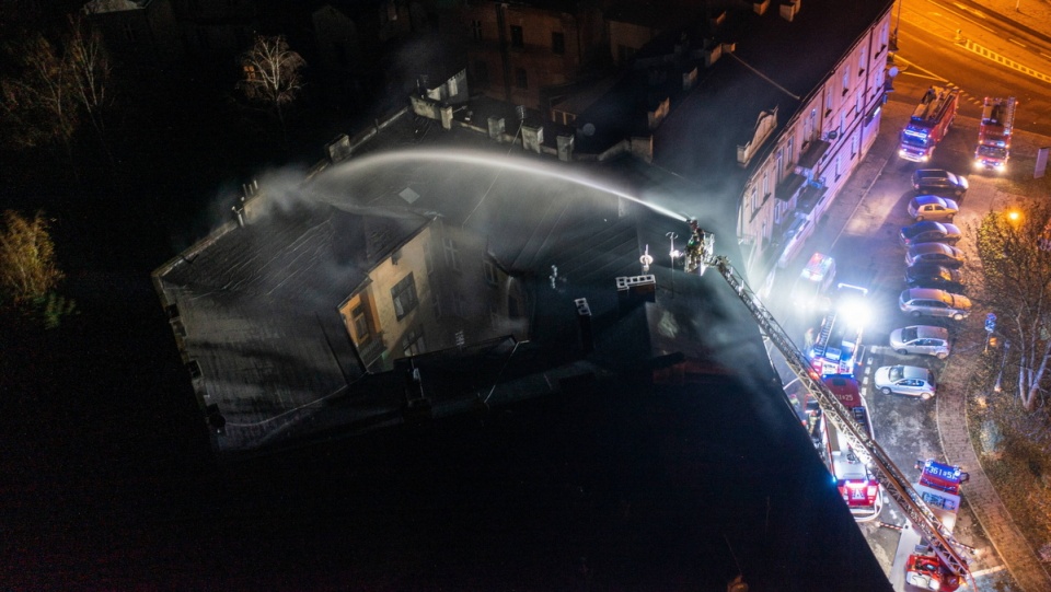 Pożar kamienicy w Przemyślu/fot. Darek Delmanowicz, PAP