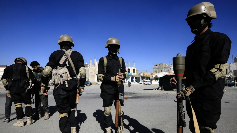 Żołnierze Huti w Jemenie/fot. PAP/EPA/YAHYA ARHAB