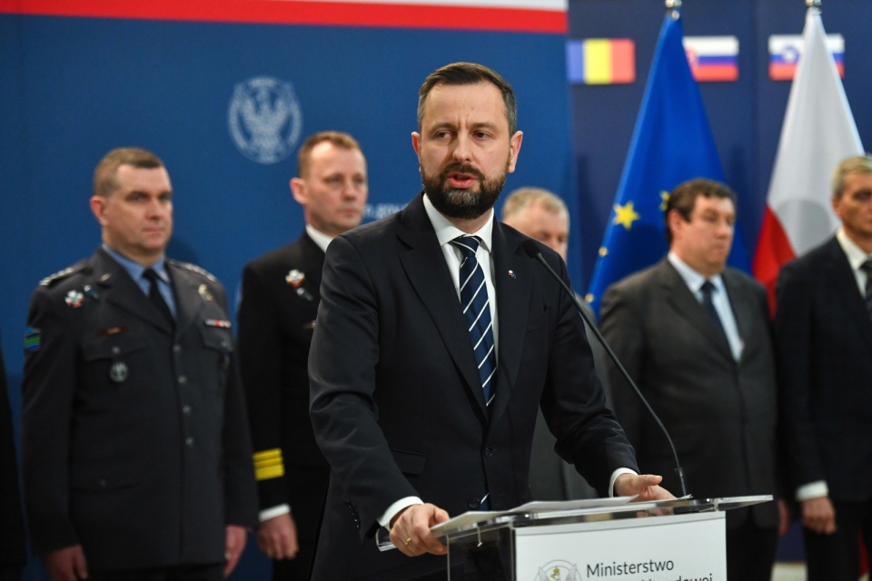 Wicepremier, minister obrony narodowej Władysław Kosiniak-Kamysz na konferencji prasowej w siedzibie MON w Warszawie/Piotr Nowak/PAP