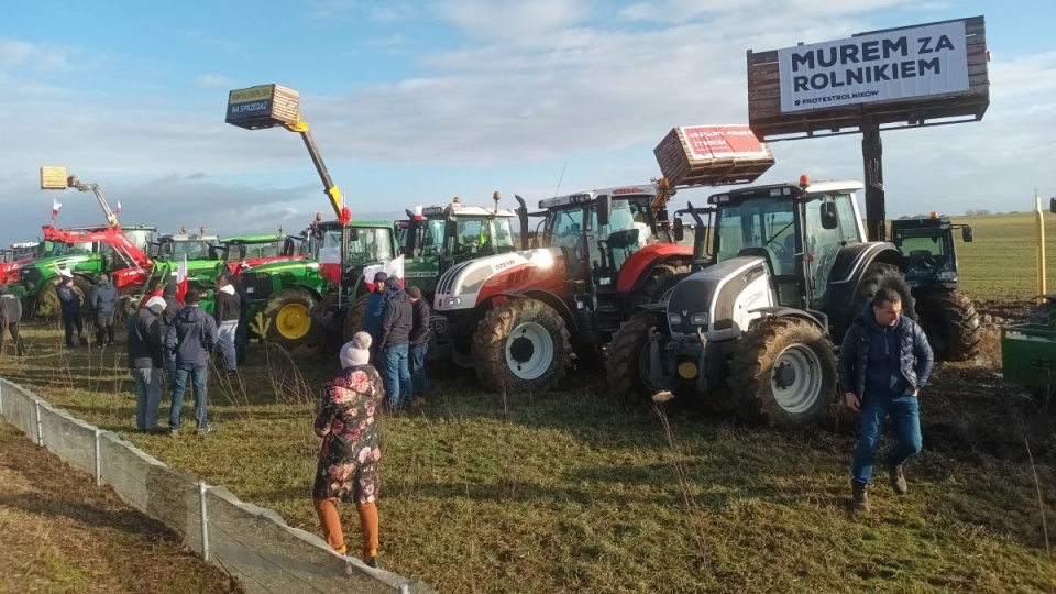 Protest rolników we Włókach/fot. jw