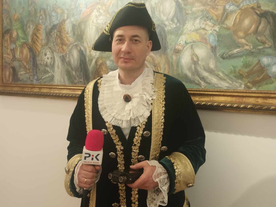 Nasz reporter Marcin Glapiak w stroju XVIII-wiecznego zamożnego Anglika/nadesłane