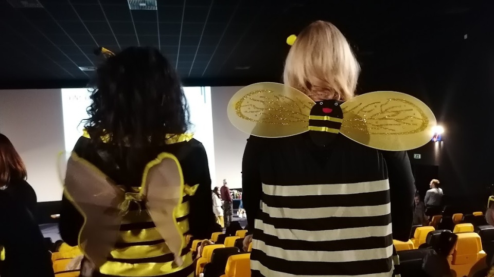 W Kinie Kobiet tym razem prezentowany był film „Miłość i miód", więc większość pań przyszła na seans przebrana za pszczoły/fot. Magdalena Gill