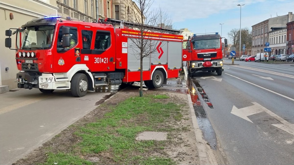 Pożar przy ul. Grunwaldzkiej w Bydgoszczy/fot. Marcin Kupczyk