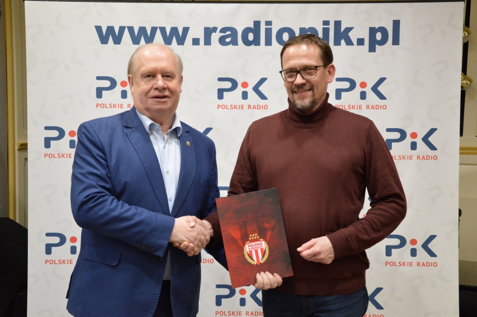 Prezes Jerzy Kanclerz i Redaktor Naczelny Cezary Wojtczak po podpisaniu umowy/fot.: Patryk Głowacki