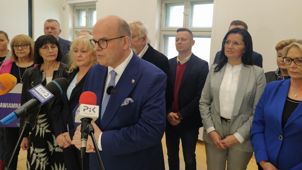 Prezydent Maciej Glamowski podsumowuje kampanię wyborczą/fot. Marcin Doliński
