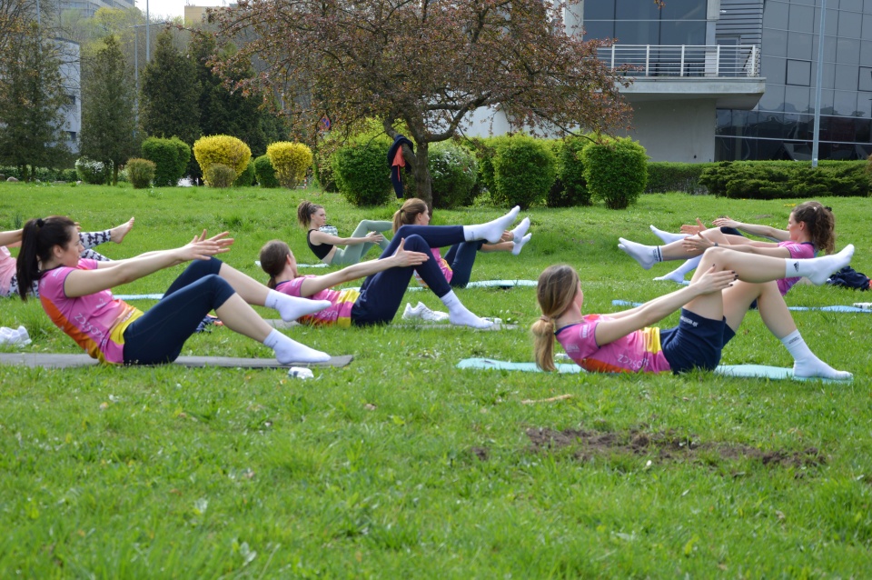 Trening nie ominął bydgoskich sportowców/fot.: Patryk Głowacki