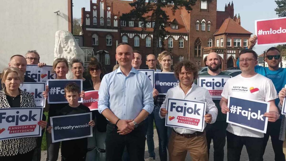 Konferencja prasowa Arkadiusza Fajoka w Inowrocławiu/fot. Marcin Glapiak