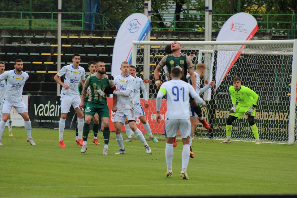 Olimpia Grudziądz często zagrażała bramce rywala/fot. Patryk Głowacki