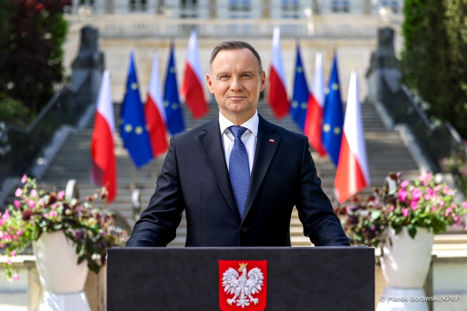 Prezydent wygłosił orędzie z okazji 20. rocznicy dołączenia Polski do Unii Europejskiej/fot: Twitter, Kancelaria Prezydenta