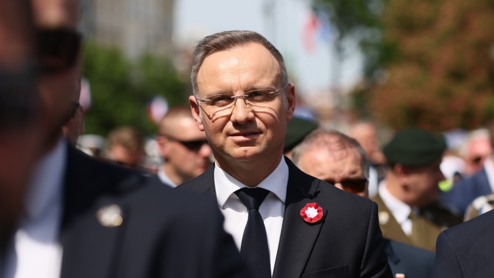 Prezydent RP Andrzej Duda podczas przemarszu Krakowskim Przedmieściem w Warszawie w ramach obchodów święta Konstytucji 3 Maja/fot. Leszek Szymański, PAP