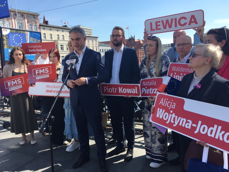 Krzysztof Gawkowski na konferencji KWW Lewica w Bydgoszczy/fot. Elżbieta Rupniewska