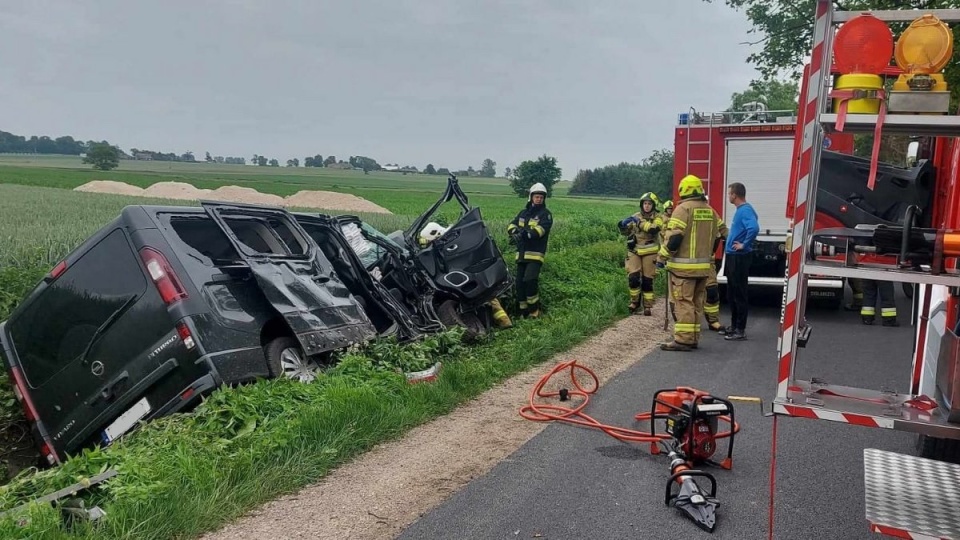 Wypadek w Brześciu koło Kruszwicy/fot. Marcin Glapiak