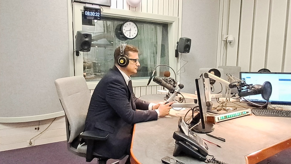 Wojewoda Michał Sztybel był gościem „Rozmowy Dnia” w Polskim Radiu PiK/fot: Radosław Łączkowski