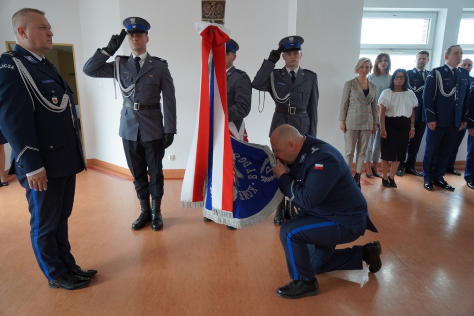 Podczas zbiórki podinsp. Mariusz Gaik został powołany na stanowisko Komendanta Miejskiego Policji w Bydgoszczy/fot. KMP w Bydgoszczy
