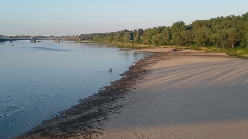 Na łachy wiślane wchodzą nawet rodzice z dziećmi. Ratownicy ostrzegają, że to bardzo niebezpieczne/fot. Michał Zaręba