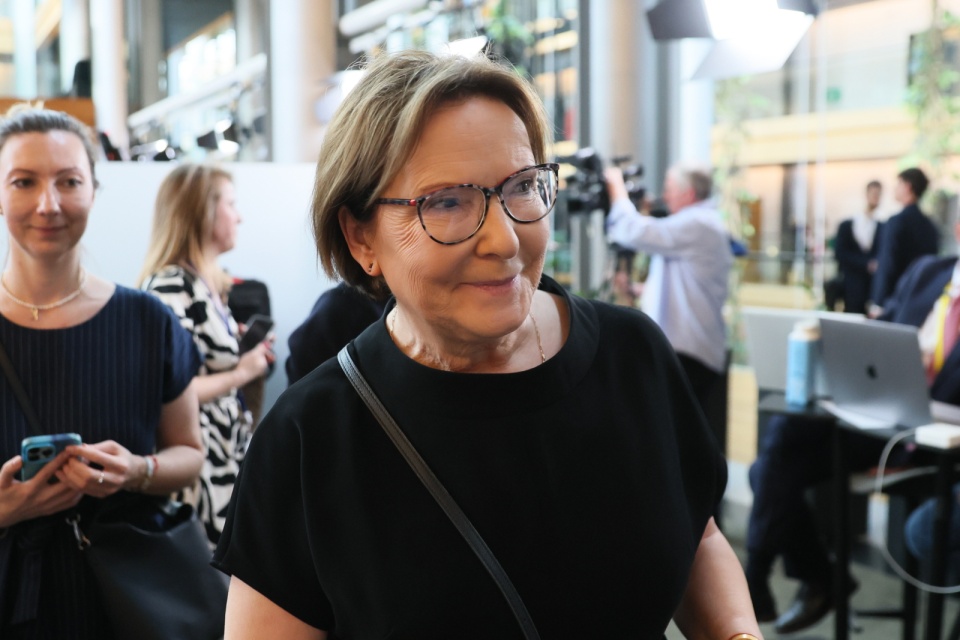 Ewa Kopacz w Strasburgu/fot. Leszek Szymański, PAP