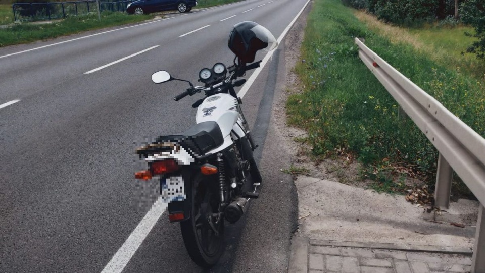 Pijany ojciec został zatrzymany na drodze krajowej nr 55 w miejscowości Świerkocin /fot. materiały policji