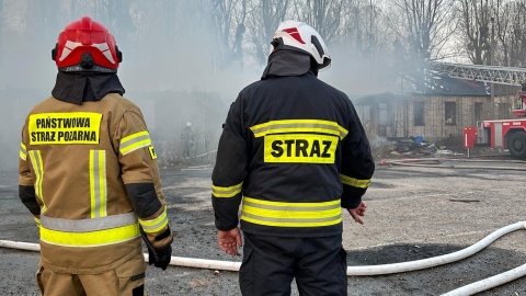 Gaszenie pożaru przy ul. Grudziądzkiej. / Fot. KM PSP