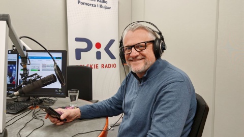 Gość „Radiokonferencji” w studiu w Toruniu - Tomasz Lenz/fot. Zdzisław Nawrat