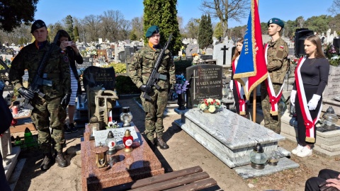 Uroczystość przy grobie Eugenii Mireckiej na cmentarzu farnym w Grudziądzu. / Fot. Marcin Doliński
