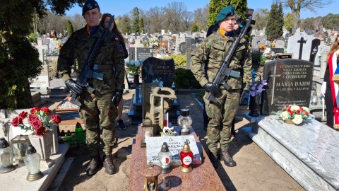 Uroczystość przy grobie Eugenii Mireckiej na cmentarzu farnym w Grudziądzu. / Fot. Marcin Doliński