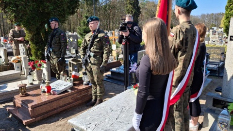 Uroczystość przy grobie Eugenii Mireckiej na cmentarzu farnym w Grudziądzu. / Fot. Marcin Doliński