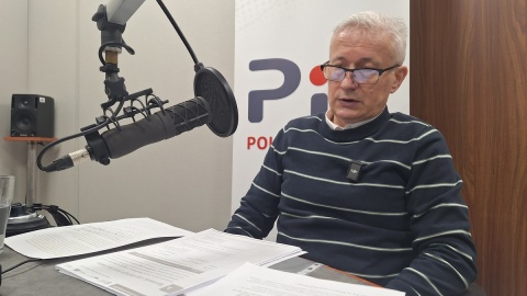 Zbigniew Szcześniak w studiu Polskiego Radia PiK/fot. Tomasz Bielicki